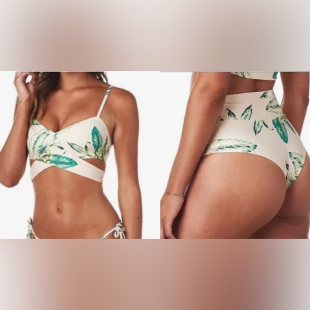 Montce High Waisted Floral Bikini Size Small - Never worn